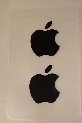 2x Medium - Black Genuine Apple Logo Decal Sticker- IPhone / IPad / IMac • £3