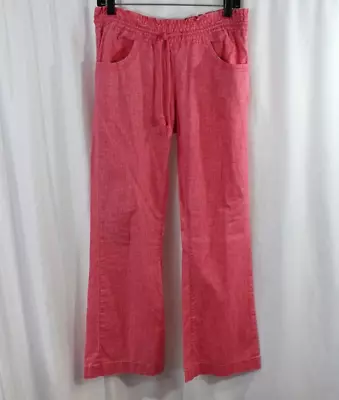 Freestyle Revolution Pink Linen Blend Wide Leg Pull On Pants M • $17.77