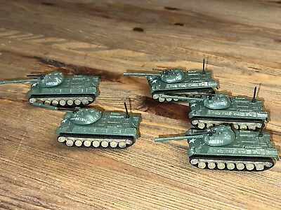 5 Vintage S8130 Stalin Tank Diecast Marz Karz Camouflage H8130 • $9.99