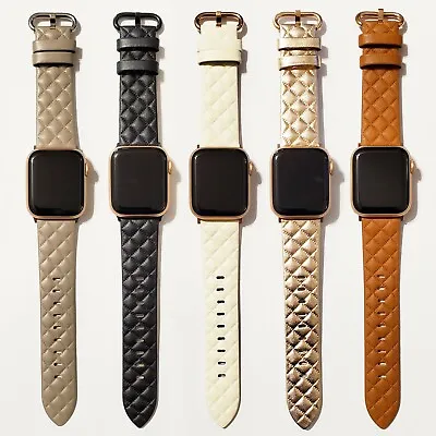 Leather Modern Style Band For Apple Watch Series 9 8 7 6 5 4 3 2 1 SE • $17.75