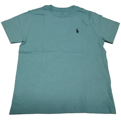 Polo Ralph Lauren Boys Cotton T Shirt Top In Turquoise Crew Neck - New • £11.95