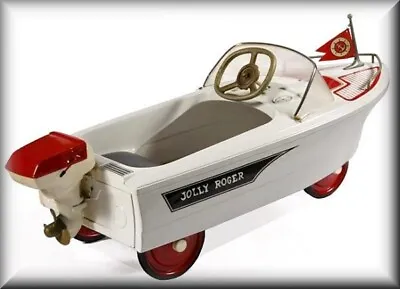 Vintage Murray Jolly Roger Boat Pedal Car Flat Flexible Fridge Magnet READ AD • $5.35