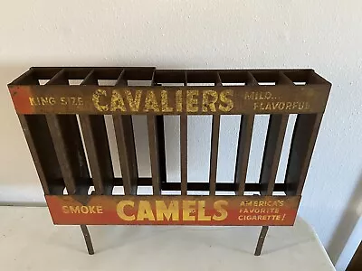 Vintage Cavaliers And Camels Metal Cigarette Store Display Rack 16 1/2 X 20 1/2  • $79.99