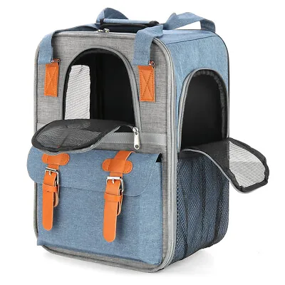 £25.06 • Buy Pet Cat Dog Backpack Pet Travel Carrier DrumType Portable Outdoor Bag Max. 22lbs