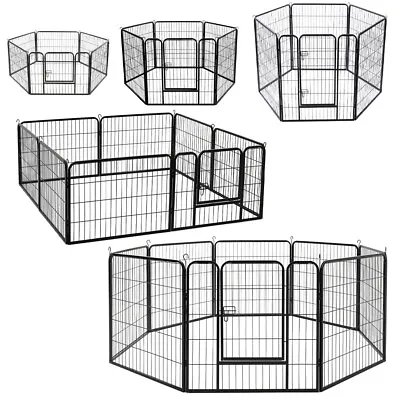 £55.95 • Buy Large Metal Pet Playpen Cage Panels Door Rabbit/Guinea Pig/Hamster Garden Run UK