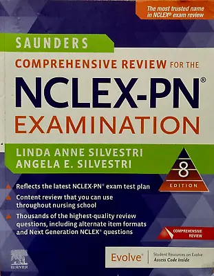 $24.95 • Buy Saunders NCLEX-PN Examination 8e By Silvestri+CODE