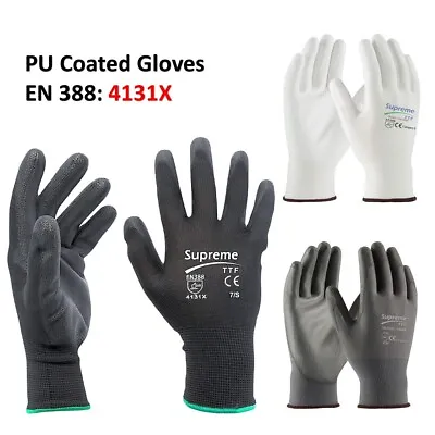 £120 • Buy Pu Coated Safety Work Gloves Garden Grip Mens Builders Gardening Mechanic Safety