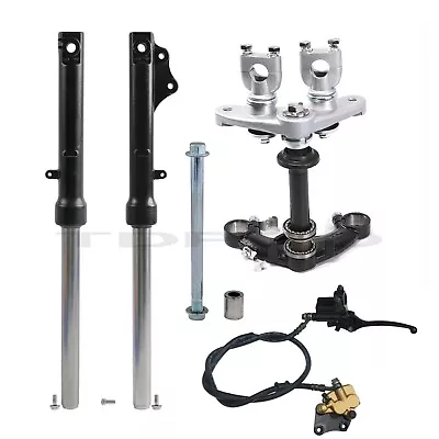 12mm Front Forks Triple Tree Brake Assembly CRF50 SSR 90cc 110cc 125cc Dirt Bike • $195.77