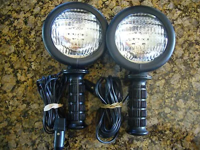 Vintage Lot Of 2 - 1970's SAFCO Auto Handheld Metal GE Spot Light 12 Volt Works • $24.99