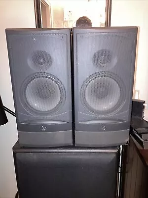 Infinity RS3 Bookshelf Speakers - Black Reference Series 125W Vintage • $104