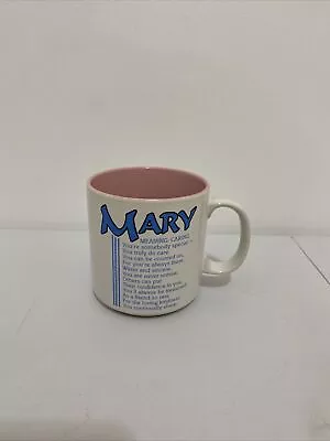 Mary Poetry Name Meaning Caring Mug Pink Papel Design  Marci G Poetry • £14.45