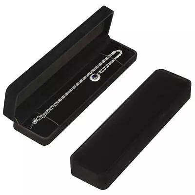 Velvet Necklace Display Boxes Storage Bracelet Gift Box Charm Jewlery Organizer • $13.15