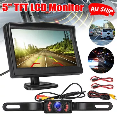 5  Waterproof Car Reverse Camera Kit Rear View Backup Park Monitor Wide Degree • $35.85