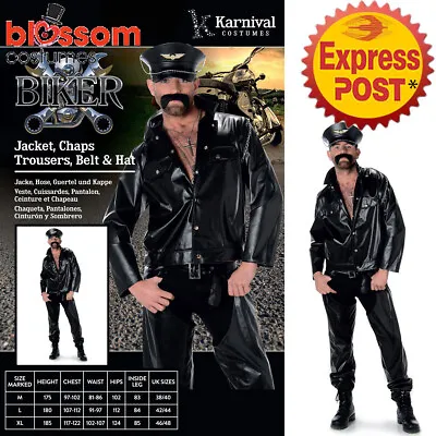 CA239 Biker YMCA 70/80's Retro Stag Do Fancy Dress Mens Costume • £46.36