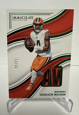 2023 Panini Immaculate Deshaun Watson Emerald Letter Patch /23 Cleveland Browns • $0.99