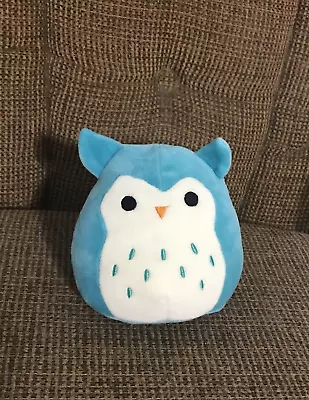 Mini Squishmallow Plush Toy WINSTON The Owl Soft & Squeezable Teal Aqua Stuffed • $4.99