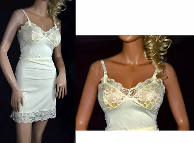 $15.99 • Buy VTG 70s Maidenform Lace Top Nylon Full Slip 34S