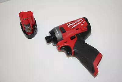 Milwaukee 2553-20 1/4  M12 Brushless FUEL Hex Impact Driver W/2.0 Ah Battery • $69.99