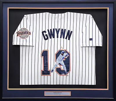 Padres Tony Gwynn Autographed Framed Jersey Hand Painting /19 UDA BAG20489 • $1395