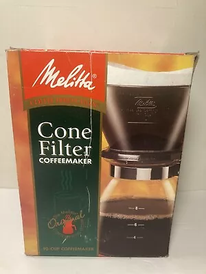 Melitta 10 Cup Filter Drip Coffee Brewing System Manual Cone Filter Coffeemaker • $19.99