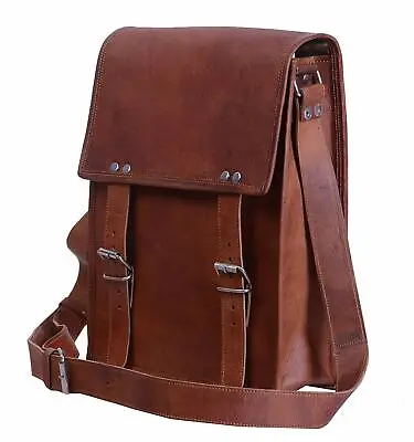 Handmade Vintage Genuine Brown Goat Leather Cross-body Sling Side Bag • $90.44