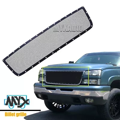 Front Upper Rivet Mesh Grille Grill Fits 2005-2006 Chevy Silverado 1500 2500 HD • $98.79
