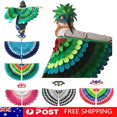 £14.59 • Buy Kids Birds Animal Wings Cosplay Costume Girls Boys Cape And Mask Dress
