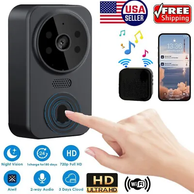 Wireless Security Smart WiFi Doorbell Intercom Video Camera Door Ring Bell Chime • $12.89