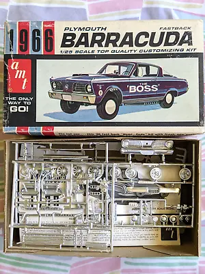 Super Rare! Original Vintage Amt 1966  Hemi-cuda  Barracuda Kit *complete *c@@l! • $595