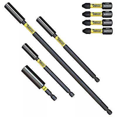 SabreCut 8 Strong Magnetic Impact Drill Driver Screwdriver Bits Set + Bit Holder • £22.99