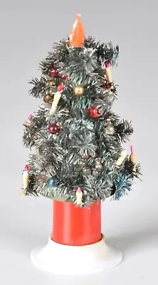 Vintage Bottle Brush Christmas Tree With Plastic Ornaments And Candles 6  Japan • $16.99