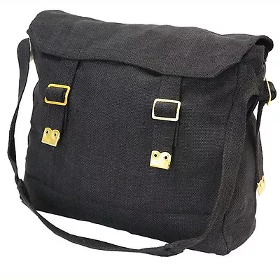 Biker Motorcycle Messenger Web Shoulder Black Bag Haversack Large • $23.95