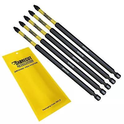 SabreCut PZ2 152mm Long Magnetic Impact Rated Screwdriver Drill Driver Bits X5 • £8.99