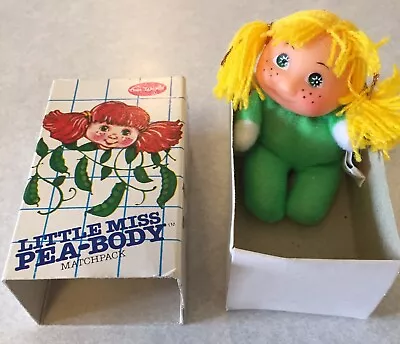 Vtg Tiny Pocket Doll In Box Little Miss Pea-Body Matchpack Blonde Girl Hong Kong • $16.99