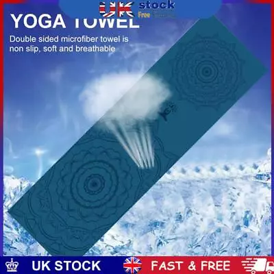 Portable Double Layer Printed Yoga Towel Quick Drying Pilates Towels (B) • £6.69