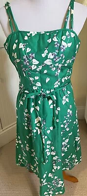 Vtg 1960’s Malia Honolulu 100% Cotton Floral Hawaiian Dress Sz 6 Sundress • $65