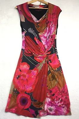 Desigual Ladie's Multicolour Sleeveless Round Neck Slim Fit Stretch Dress Large • $39