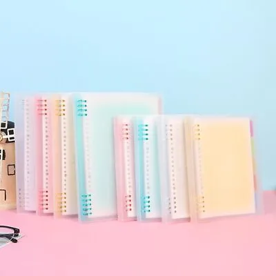 A4/A5/B5 Plastic Notebook Binder Cover Planner Loose-Leaf Folder 9 Holes. • $13.01