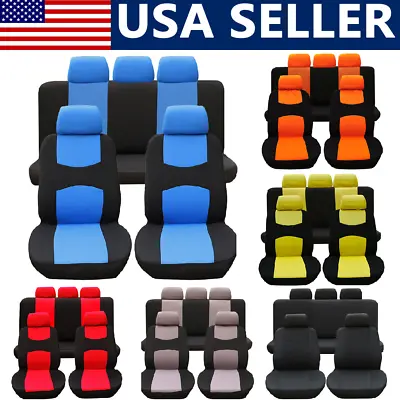 Universal 5 Sits Car Seat Covers Full Set Front Rear Cushion Protector 4 Season • $20.99