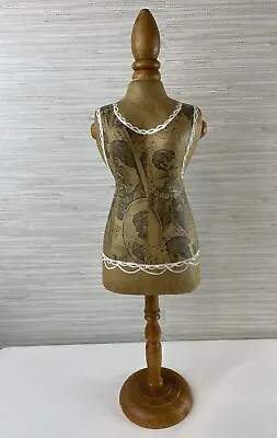 Paper Miche Dress Form Vintage Table Top Mannequin Wood Clothes Jewelry Display • $43