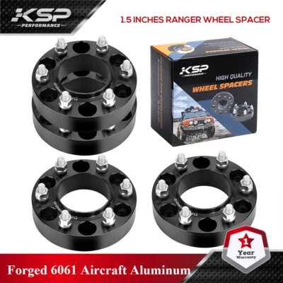 4x 1.5" Hubcentric Wheel Spacers 6x5.5 / 6x139.7 – For Ford Ranger 2013-2025 – M12x1.5 – Black