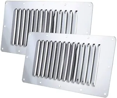 Pair Stainless Steel Boat Vent Cover Marine 13 Slots Louvered Vent 9  * 5  • $15.10