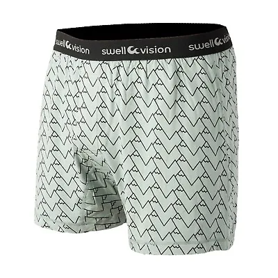 Swell Vision Bamboo Fiber Boxers W/ Smart Pocket & Bamboo Case - Mountain  (L)  • $12