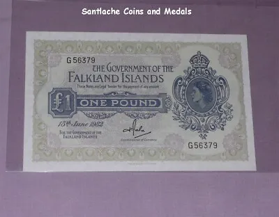 1982 FALKLAND ISLANDS 'LIBERATION' £1 BANKNOTE - 15th JUNE - CRISP UNCIRCULATED • £119