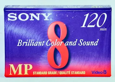 Sony 8 120 MP 8mm Video Cassette Standard Grade (NTSC) NEW P6-120MP • $5.97