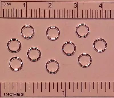 5.5mm JUMP RINGS For 1:9 Scale Model Horse Tack - SILVER PLATED Set-of-10 • $1.99