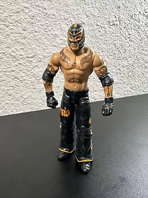 2010 Mattel WWE Action Figure Rey Mysterio 6” Jointed Black/Orange Mask • $6.49