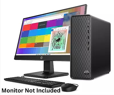 HP S01 Slim Desktop Computer Intel Celeron J4025 2.9GHz 4GB 256GB SSD Win 11 • $99.99