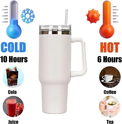 Thermal Travel Mug Cup Cold & Hot Warm Insulated Drinks Flask Coffee Tea Lid • £11.90