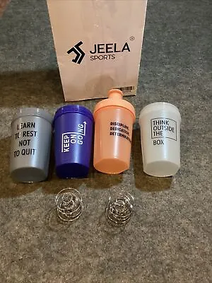 Jeela Sports 4 Pack Protein Shakers 20 OZ Shaker Cups • $10